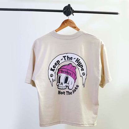 Camiseta "Skully Street" Boxy tee