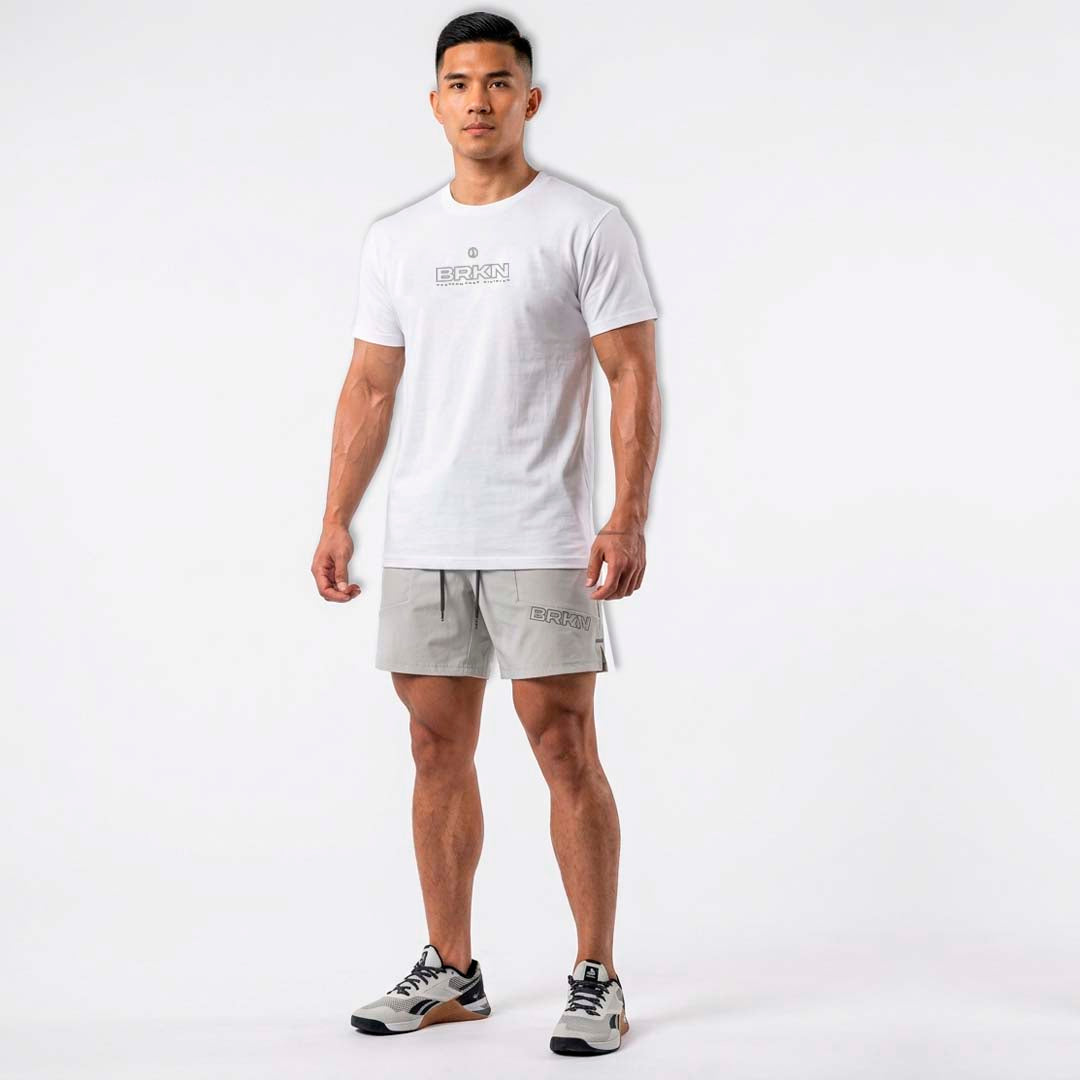 Short "BRKN 01" Off-White